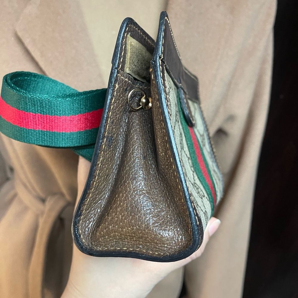 COPY - Authentic Gucci vintage web sherry line mini clutch bag (D7018) - Picture 4 of 10